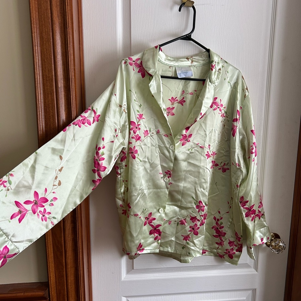 Cherry Blossom Satin Sleep Set